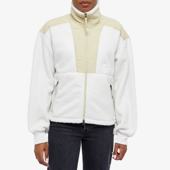 The North Face Sherpa Denali Fleece Zip-Up Funnel Neck Jacket (Gardenia White) - Picture 2 of 16